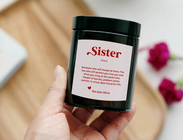 Little Big Sister Birthday Gift - 30Th 40Th 50Th Thinking Of You Christmas Personalized Candle - image 1