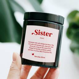 Little Big Sister Birthday Gift - 30Th 40Th 50Th Thinking Of You Christmas Personalized Candle - thumbnail 2