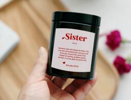 Little Big Sister Birthday Gift - 30Th 40Th 50Th Thinking Of You Christmas Personalized Candle - thumbnail 1
