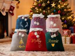 Personalized Large Santa Sack, Custom Christmas Gift Bag, Stocking Sack With Name, Presents Xmas Bag For Kids, Holiday