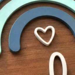 Children's Name Sign, Rainbow Wall Plaque, Kids Room Decor - thumbnail 4