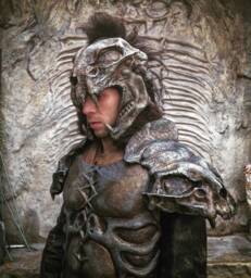 Kurgan Armor Set Fiberglass Skull Helmet, Pauldrons, Cosplay - thumbnail 1