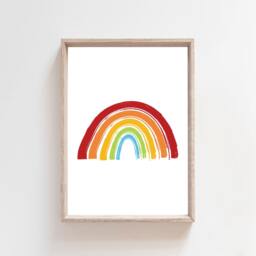 Set Of 3 Big Sis Lil Bro Prints, Rainbow Wall Art, Playroom Brother Sister Sibling Prints - thumbnail 3