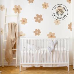 Big Boho Daisy Flowers Wall Decals, Plastic-Free Wall Stickers - thumbnail 2