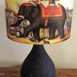Circus Lampshade, No1, Victorian, Elephant, Giraffe, Vintage, Shabby Chic, Free Gift, Fatta Da Mamma - thumbnail 3