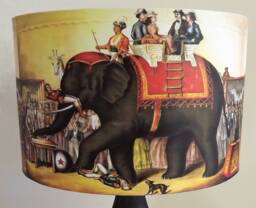 Circus Lampshade, No1, Victorian, Elephant, Giraffe, Vintage, Shabby Chic, Free Gift, Fatta Da Mamma - thumbnail 1