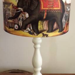 Circus Lampshade, No1, Victorian, Elephant, Giraffe, Vintage, Shabby Chic, Free Gift, Fatta Da Mamma - thumbnail 4