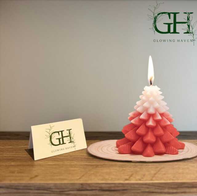 Christmas Tree Candle Festive Scented Holiday Decor - image 1