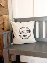 Mistletoe Farms Linen Christmas Pillow Cover Farmhouse Decor - thumbnail 1