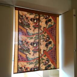 Japanese Samurai Noren Curtain, Worriers Long Noren, Restaurant Bar Original Cotton Wall Decoration Fabric - thumbnail 3