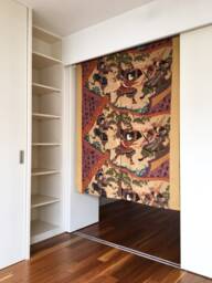 Japanese Samurai Noren Curtain, Worriers Long Noren, Restaurant Bar Original Cotton Wall Decoration Fabric - thumbnail 1