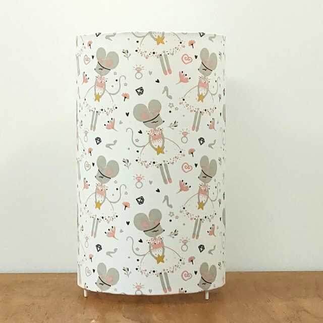 Tube Lamp With Little Mouse Motifs - Ideal Christmas Gift For A Baby's Room, Birthday, Or New Arrival - image 1
