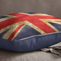 Union Jack 40cm Soft Knit Scatter Cushion Sofa Office Kitchen - thumbnail 2