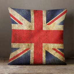 Union Jack 40cm Soft Knit Scatter Cushion Sofa Office Kitchen
