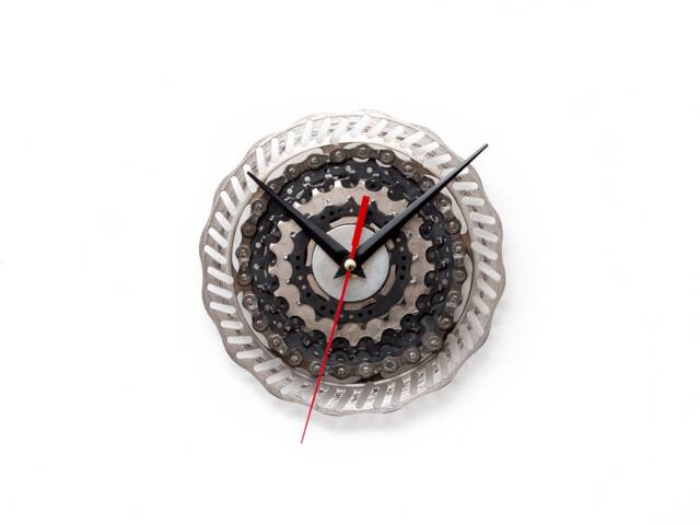 Large Wall Clock, Cyclist Gift, Bicycle Unique Modern Sprocket Bike Metal Clock - image 1