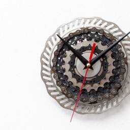 Large Wall Clock, Cyclist Gift, Bicycle Unique Modern Sprocket Bike Metal Clock - thumbnail 3