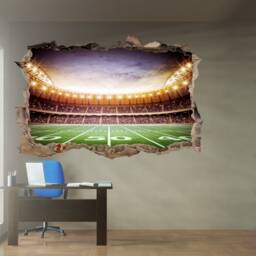 American Football Stadium Wall Sticker Art Poster Decal Kids Room Office Nursery Decor 1134 - thumbnail 3