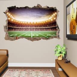 American Football Stadium Wall Sticker Art Poster Decal Kids Room Office Nursery Decor 1134 - thumbnail 1