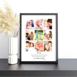 Mummy Personalised Collage Print Photo Frame, Picture Print, Mum Gift For Wife Mother Birthday Frame - thumbnail 2
