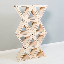 Modern Shelf - Triangle Shelves Handmade Triangular Loft Home D??cor Shelf Beautiful Custom Bookcase Baltic Birch Plywood For Him - thumbnail 3