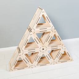 Modern Shelf - Triangle Shelves Handmade Triangular Loft Home D??cor Shelf Beautiful Custom Bookcase Baltic Birch Plywood For Him - thumbnail 2
