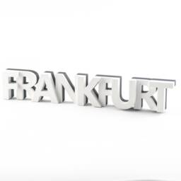 Frankfurt Lettering Made Of Sustainable Plastic/3D Printing Decorative Font City Decoration Name Room Gift - thumbnail 2