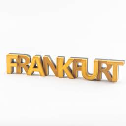 Frankfurt Lettering Made Of Sustainable Plastic/3D Printing Decorative Font City Decoration Name Room Gift - thumbnail 1