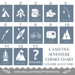 Camping Nursery Prints Adventure Decor, Set Of 4 - Print/Canvas/Digital - thumbnail 3