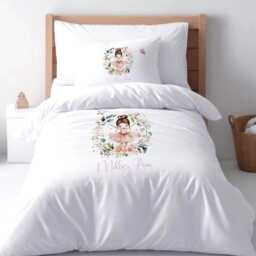 Personalized Ballerina Duvet Set Girl Custom Name Ballet Bedding Kids Toddler Quilt Cover Gift - thumbnail 3
