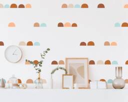 Scandinavian Hill Wall Decals - Removable Stickers, Kids Room Decals, Modern Farmhouse Decor, Nursery Decor - thumbnail 1