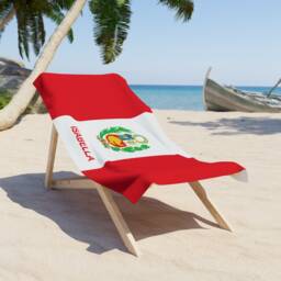 Peru Beach Towel, Peru Flag Tovel, Of Peru, Belgium Beach Country Gift, Gift - thumbnail 4
