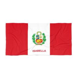 Peru Beach Towel, Peru Flag Tovel, Of Peru, Belgium Beach Country Gift, Gift - thumbnail 3