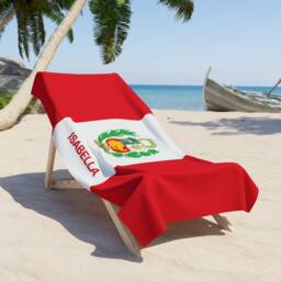 Peru Beach Towel, Peru Flag Tovel, Of Peru, Belgium Beach Country Gift, Gift