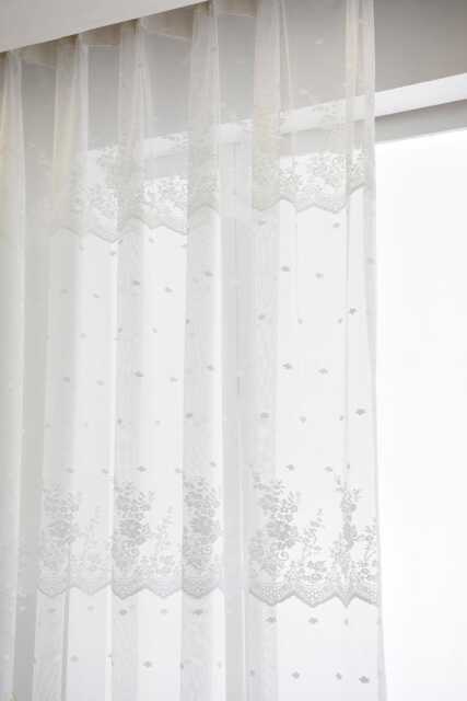 Custom Curtain Made To Measure Sheer Floral Lace Curtains - image 1