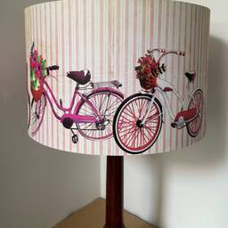 Vintage Bicycle Lampshade Shabby Chic Bedroom Light Shade - thumbnail 4