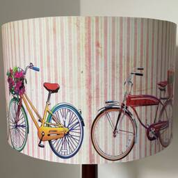 Vintage Bicycle Lampshade Shabby Chic Bedroom Light Shade - thumbnail 3
