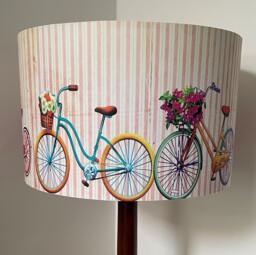 Vintage Bicycle Lampshade Shabby Chic Bedroom Light Shade - thumbnail 1