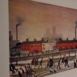 L.s. Lowry Art Print - Lincoln Oak Finish Frame With Mount & Textured Image - thumbnail 2