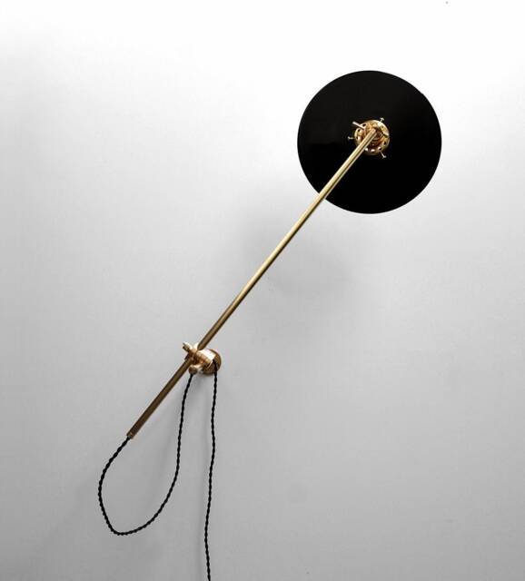 Wall Lamp - Adjustable Bedside Extension Boom Sconce Articulating Industrial Brass Scissor Light Sb4 - image 1