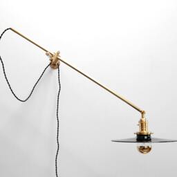 Wall Lamp - Adjustable Bedside Extension Boom Sconce Articulating Industrial Brass Scissor Light Sb4 - thumbnail 2