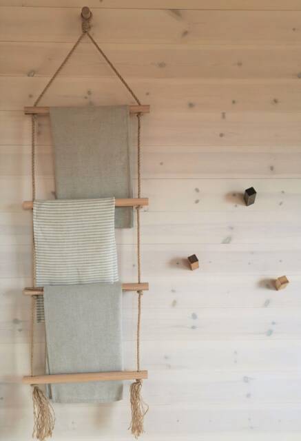 Ladder Shelf/Towel Rack/Towel Rail/Blanket Ladder/Towel Holder/Rustic Shelf - image 1