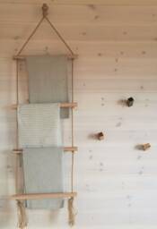 Ladder Shelf/Towel Rack/Towel Rail/Blanket Ladder/Towel Holder/Rustic Shelf - thumbnail 1