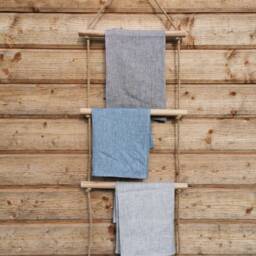Ladder Shelf/Towel Rack/Towel Rail/Blanket Ladder/Towel Holder/Rustic Shelf - thumbnail 2