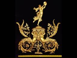 Large Gilt Or White French Louis Xvi Style Ornate Decorative Wall Furniture Moulding Pediment Plastic Decoration - thumbnail 1