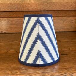 Classic Ian Mankin Navy Ticking Stripe - Handmade Candle Clip Lampshade For Wall Lights/Chandeliers - thumbnail 3