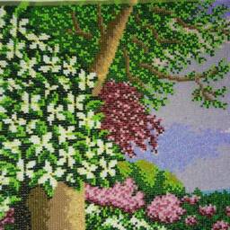 Embroidery Seed Beaded. Landscape Picture. Wall Art Home Decor - thumbnail 3