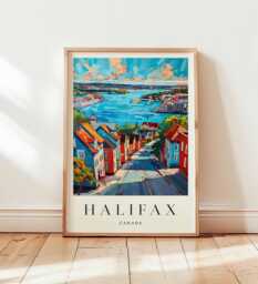 Halifax Canada Travel Poster Nova Scotia Wall Art - thumbnail 1