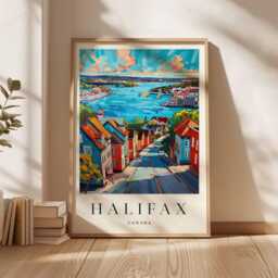 Halifax Canada Travel Poster Nova Scotia Wall Art - thumbnail 3