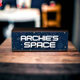 Personalised Space Led Night Light - Boys Room Decor, Gaming Zone