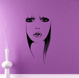 Beauty Salon Vinyl Decal Hair Wall Sticker Shop Window Decor Home Interior Bedroom Murals 9(Hs - thumbnail 1